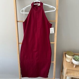 Maroon Bodycon Dress